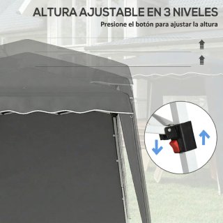 Carpa Plegable 2,89x2,89m Cenador Pabellón
