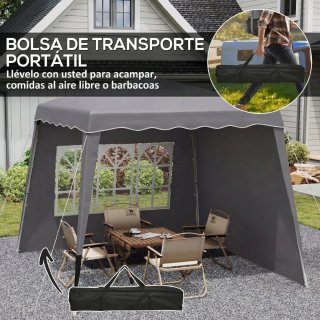 Carpa Plegable 2,89x2,89m Cenador Pabellón