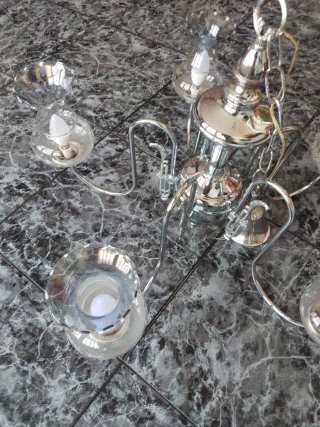 Lámpara Vintage 80s Cristal y Metal