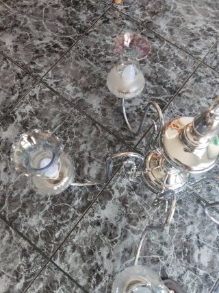 Lámpara Vintage 80s Cristal y Metal