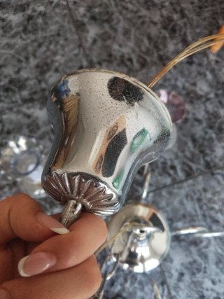 Lámpara Vintage 80s Cristal y Metal