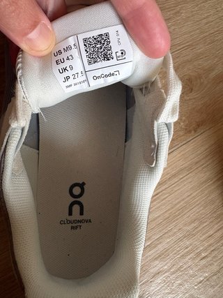 On Running Cloudnova Rift Gris/Blanco