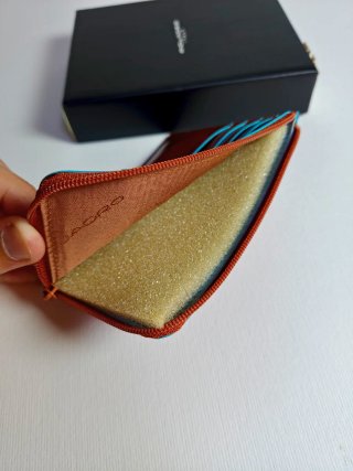 Porta carte di credito Piquadro in pelle marrone