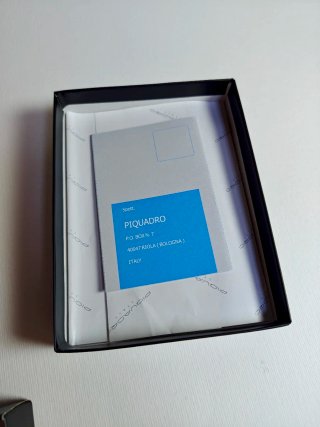 Porta carte di credito Piquadro in pelle marrone