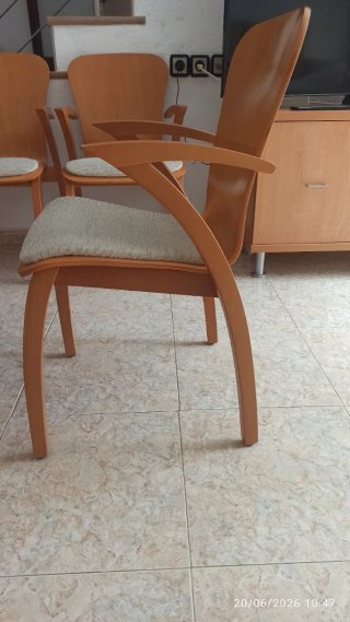 Conjunto 6 Sillas Comedor Madera Tapizadas