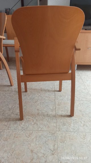 Conjunto 6 Sillas Comedor Madera Tapizadas