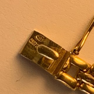 Pulsera oro 18k 7,9g con piedras verdes