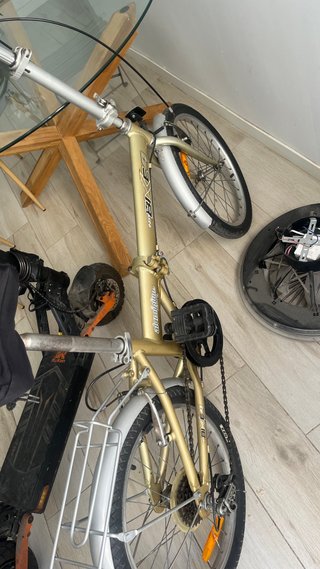 Bicicleta Plegable Dorada
