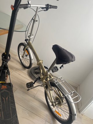 Bicicleta Plegable Dorada