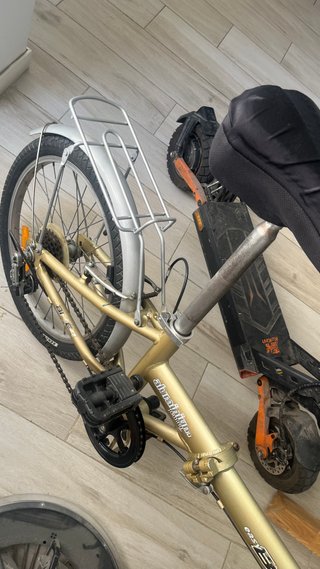 Bicicleta Plegable Dorada