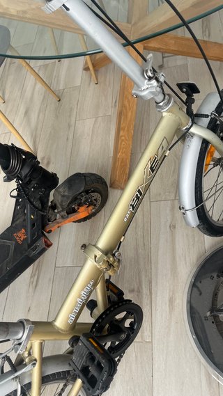 Bicicleta Plegable Dorada