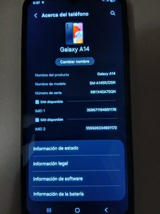 Samsung Galaxy A14 Negro
