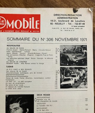 Revista L'Automobile 1971