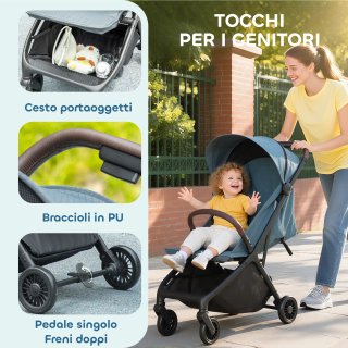 Passeggino per Bambini con Tettuccio Regolabile e