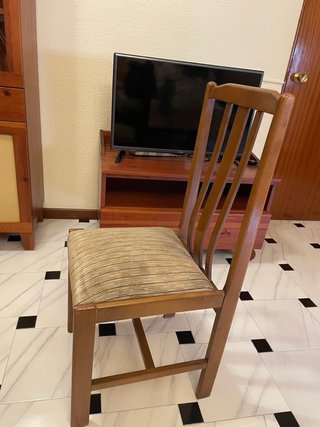 Conjunto de mesa comedor con 6 sillas+mesa auxiar