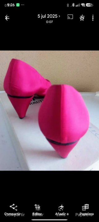 Zapatos Salón Fucsia FARRUTX T.37 ( completos)