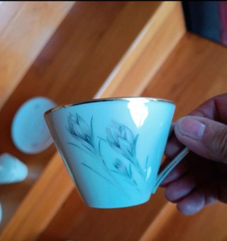 Servizio completo 6 tazze caffè/tè vintage