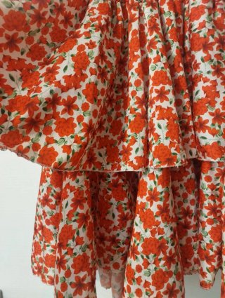 Vestito donna floreale rosso