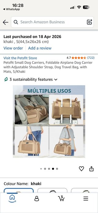 Transportín perro/gato Petsfit Beige S