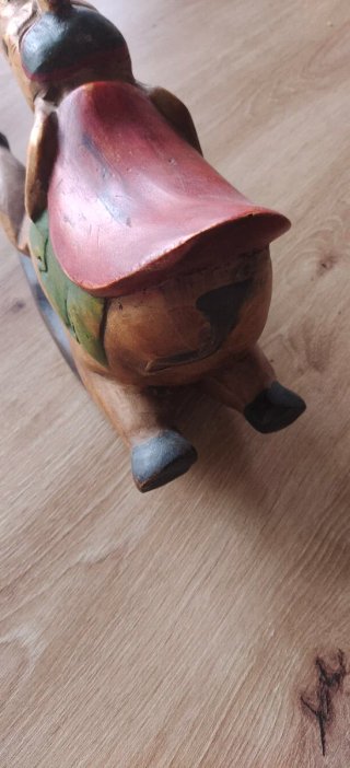 Elefante de madera balancín decorativo