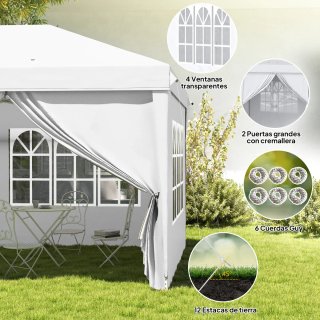 Carpa Plegable 5.85x2.95m 4 Paneles