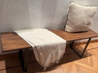 Banco de madera y metal