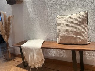 Banco de madera y metal