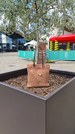 Borsa uncinetto fatta a mano più pochette