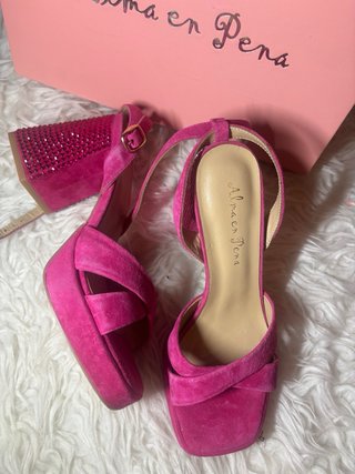 Sandalias Alma en Pena tacón plataforma fucsia