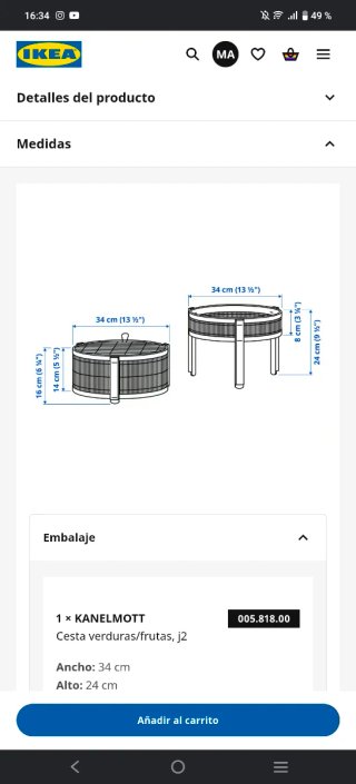 Cesta de bambú para comida