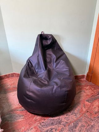 Puff XXL Happers Negro Piel Sintética