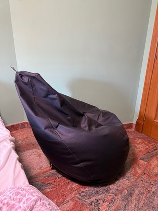 Puff XXL Happers Negro Piel Sintética