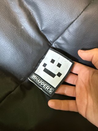 Puff XXL Happers Negro Piel Sintética