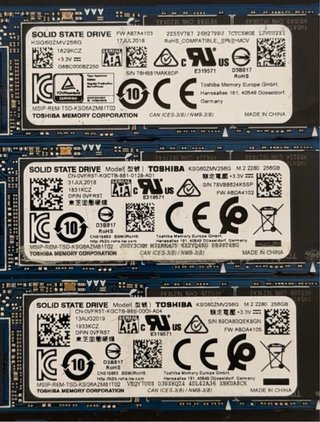 SSD SATA Toshiba M.2 da 256Gb 82%