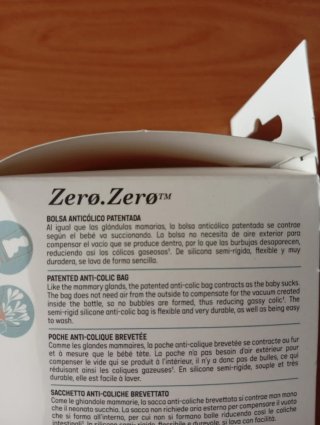 Biberón Suavinex Zero.Zero 180 ml.