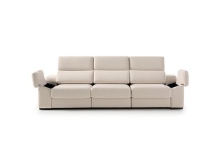 Sofá Chaise Longue Reclinable y Deslizante Beige