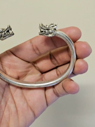 Bracciale vintage con teste di drago