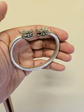 Bracciale vintage con teste di drago