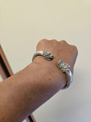 Bracciale vintage con teste di drago