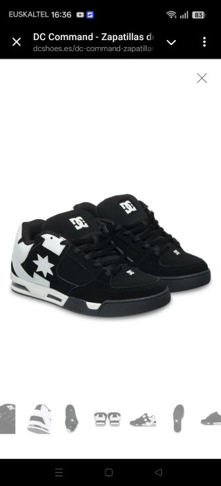 Zapatillas DC Command Negras y Blancas