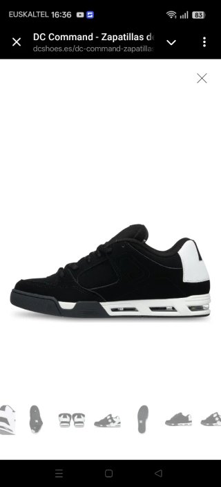 Zapatillas DC Command Negras y Blancas