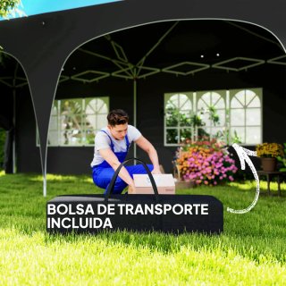 Cenador Plegable 6x3m con Paneles
