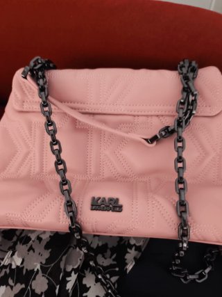 Bolso Karl Lagerfeld rosa acolchado