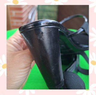 Sandalias tacón negros altos talla 38