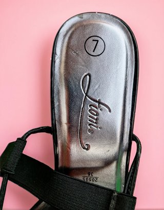 Sandalias tacón negros altos talla 38