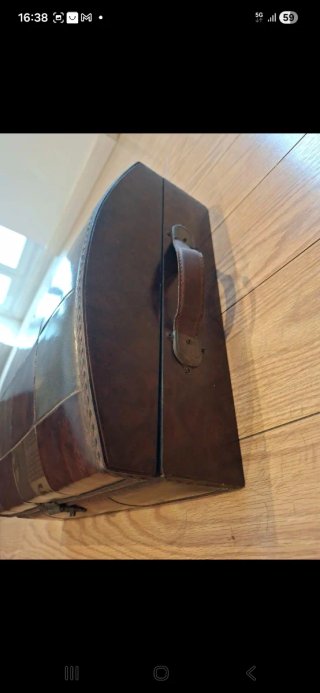 Maletín Baúl Vintage Arteco Madera y Piel