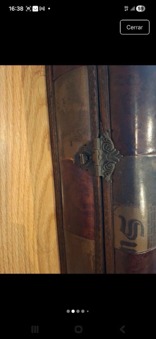 Maletín Baúl Vintage Arteco Madera y Piel