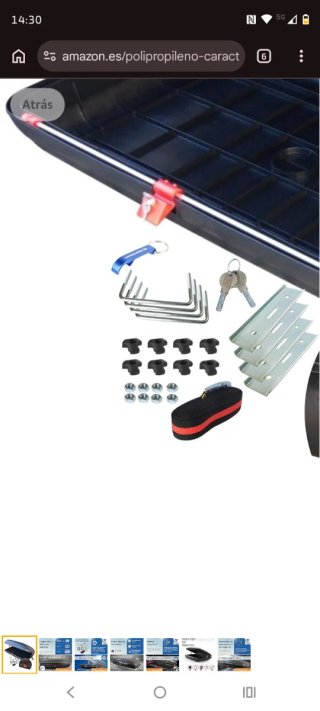 Cofre de techo para coche color negro NO ES NUEVO