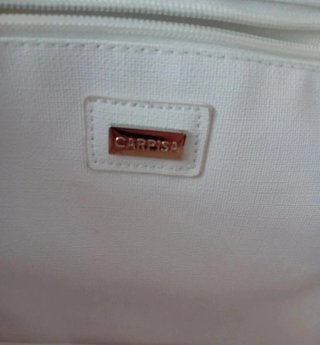 Borsa Carpisa grande a righe rosse e bianche
