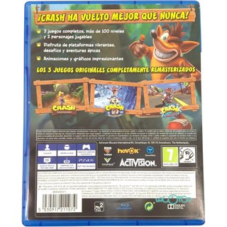 CRASH BANDICOOT: N SANE TRILOGY SONY PS4